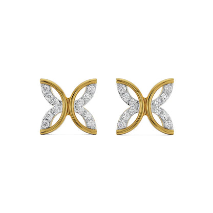 Whimsical Leaf Lab Grown Diamond   Studs