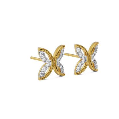 Whimsical Leaf Lab Grown Diamond   Studs