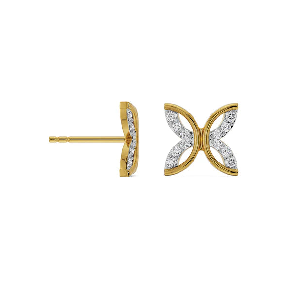 Whimsical Leaf Lab Grown Diamond   Studs