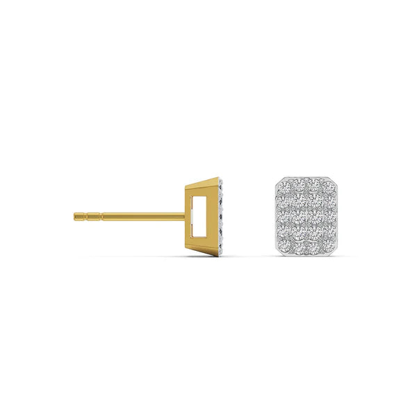 Glamorous Lab Grown Diamond Cluster Earrings