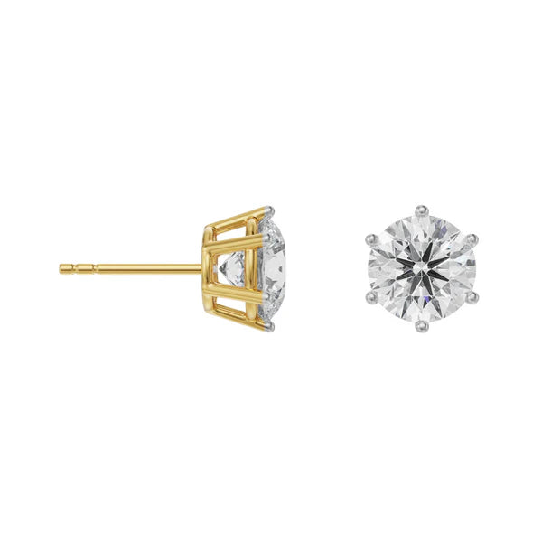 1.5 CT Versatile Lab Grown Diamond Solitaire Studs
