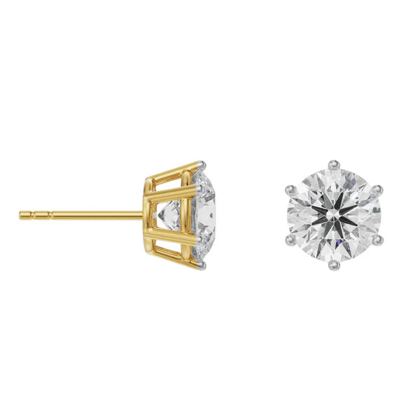 2 CT Versatile Lab Grown Diamond Solitaire Studs
