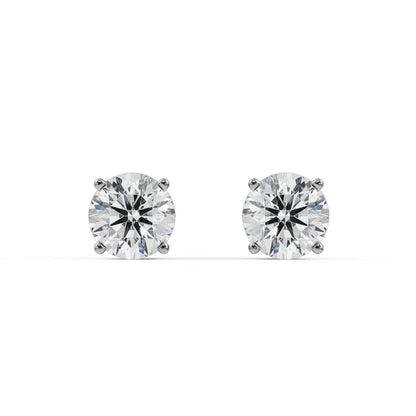 Lab-Grown   1   CT   Classic   Round   Diamond   Studs