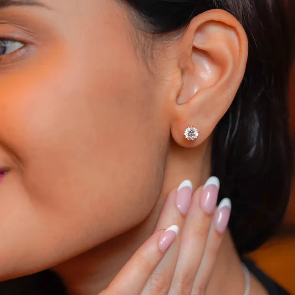 Lab-Grown   1   CT   Classic   Round   Diamond   Studs