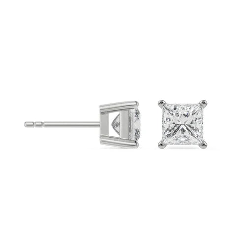 1 CT Timeless Princess Lab Grown Diamond Solitaire Studs