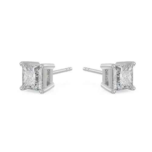 1 CT Timeless Princess Lab Grown Diamond Solitaire Studs