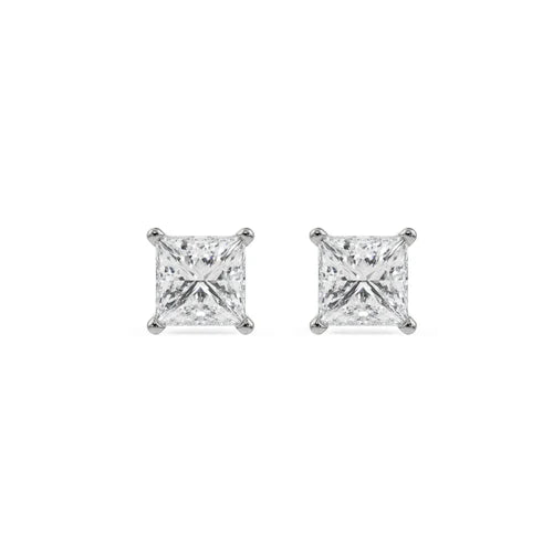 1 CT Timeless Princess Lab Grown Diamond Solitaire Studs