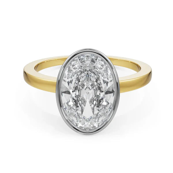 Classic Oval Cut Men Lab Diamond Ring