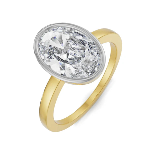 Classic Oval Cut Men Lab Diamond Ring