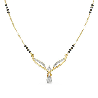 Twisted V Lab Grown Diamond Mangalsutra