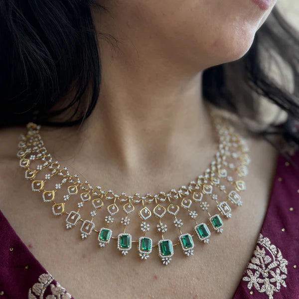Blake Emerald Diamond Necklace