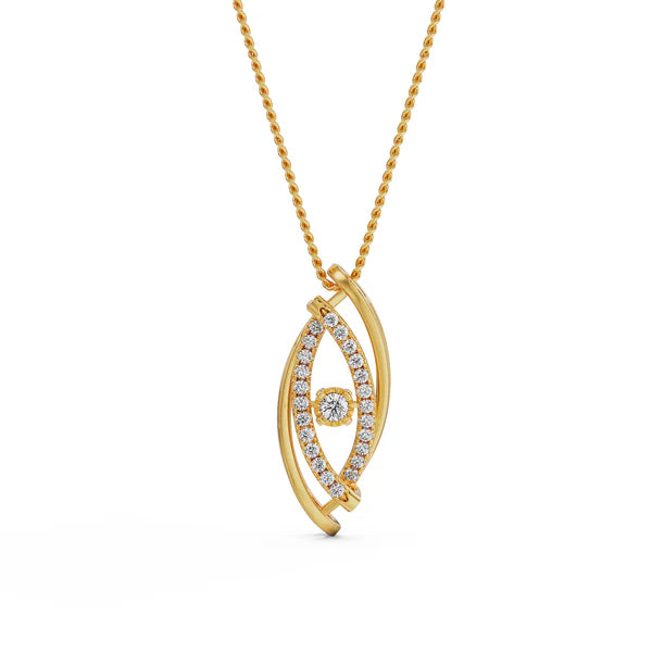 Classic Evil Eye Lab Grown Diamond Pendant