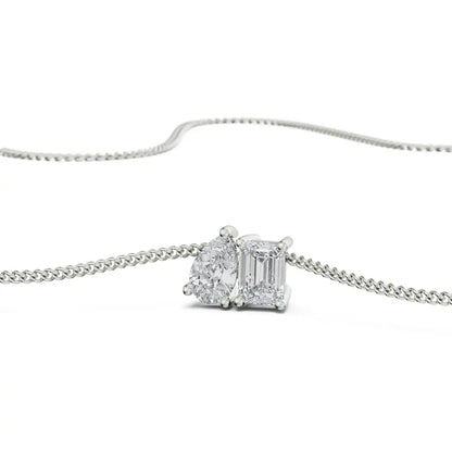 Lab-Grown Two Stone Diamond   Pendant