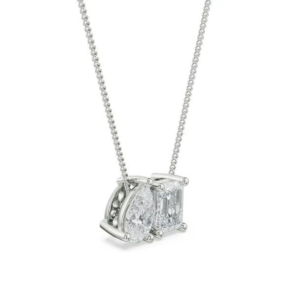 Lab-Grown Two Stone Diamond   Pendant