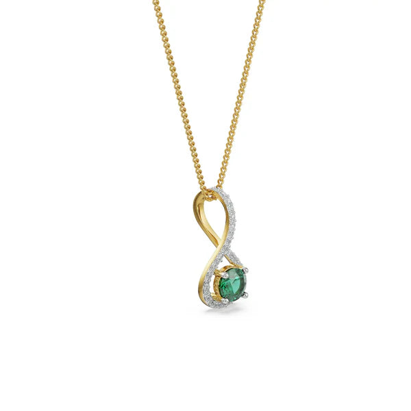 Emerald Pave Lab Grown Diamond Pendant