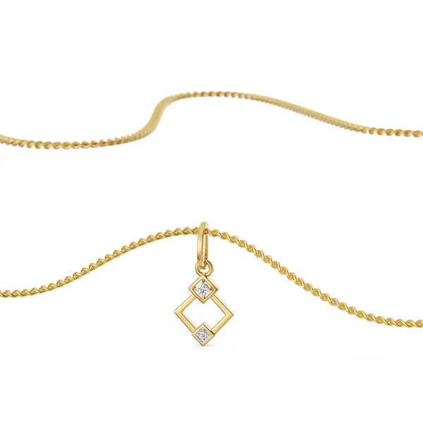 Geometric Glistening Lab Grown Diamond Pendant