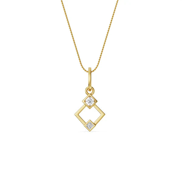 Geometric Glistening Lab Grown Diamond Pendant
