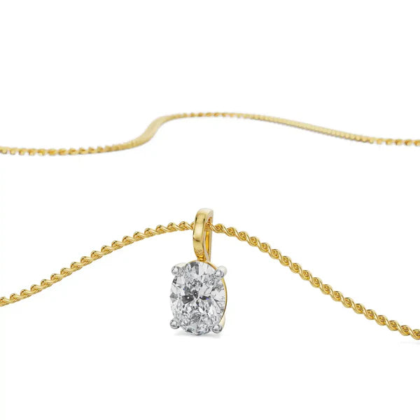 0.5 CT Oval Lab Grown Diamond Pendant