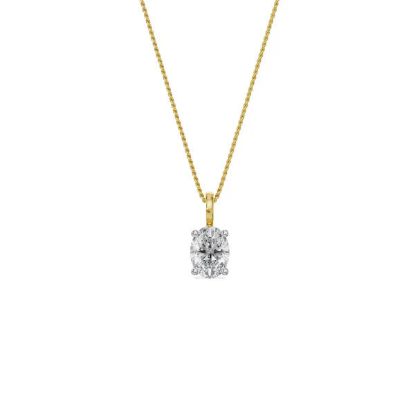 0.5 CT Oval Lab Grown Diamond Pendant