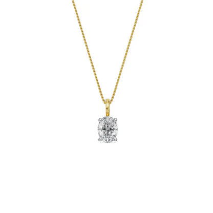 0.5 CT Oval Lab Grown Diamond Pendant