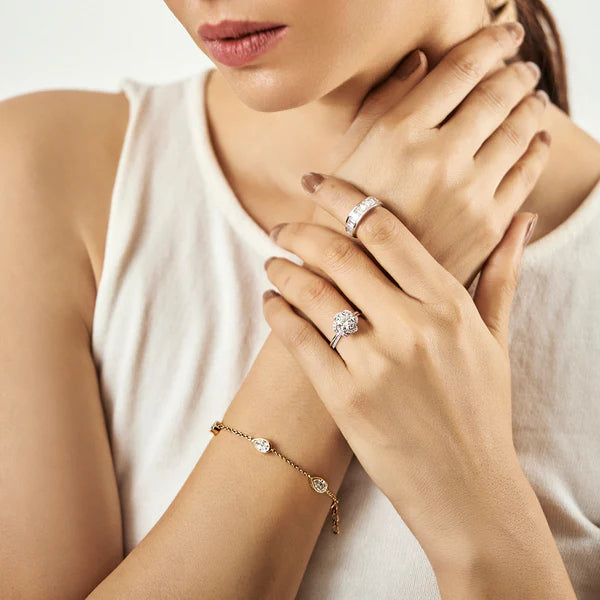 Pear Bezel Tennis Lab Grown Diamond Bracelet