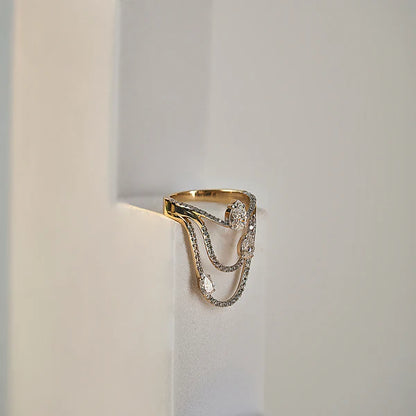 Three Pear Lab Grown Diamond Cocktail Ring