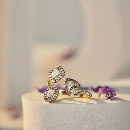 Three Stone Cocktail Lab Grown Diamond Ring