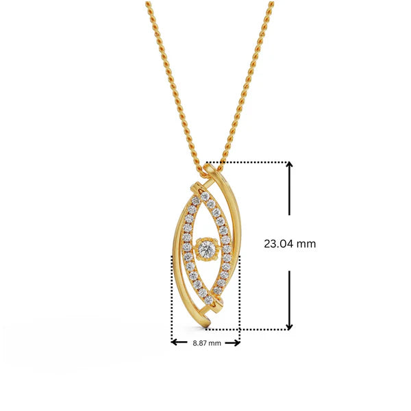 Classic Evil Eye Lab Grown Diamond Pendant