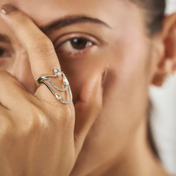 Three Pear Lab Grown Diamond Cocktail Ring