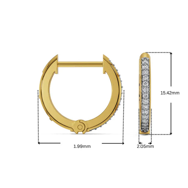 Round Lab Grown Diamond Hoops