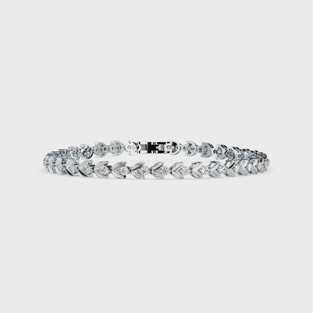 Load video: Silver Tennis Bracelate