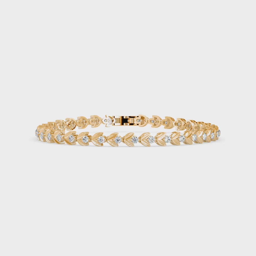 Load video: Gold Tennis Bracelate